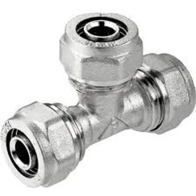 Тройник Sfit за Pex-Al-Pex редуктивен тръба - тръба - тръба ф 20х16х20 мм, 10 bar