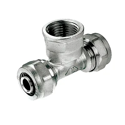 Тройник Sfit за Pex-Al-Pex тръба - тръба - женска резба ф 20 мм x 3/4", 10 bar
