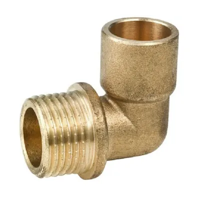 Коляно CherBros месингово с външна резба за запояване ф 18 мм х 1/2", 90 °, 0940