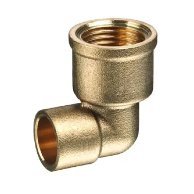 Коляно CherBros месингово с вътрешна резба за запояване ф 18 мм х 1/2", 90 °, 0930