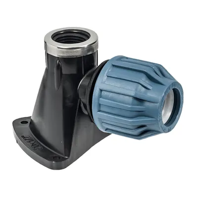 Коляно Elysee PP бърза връзка за PE тръби стенен монтаж ф 20 мм x 1/2", 16 bar, 90 °, 332D