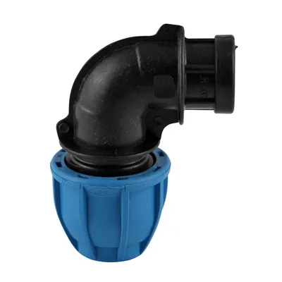 Коляно Filbo PP бърза връзка за PE тръби вътрешна резба ф 32 мм x 3/4", 16 bar, 90 °