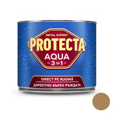 Акрилна боя Orgahim 3 в 1 на водна основа 0.5 л, бежова, RAL 1011, Protecta 3in1 Aqua