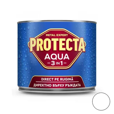 Акрилна боя Orgahim 3 в 1 на водна основа 0.5 л, бяла, RAL 9010, Protecta 3in1 Aqua