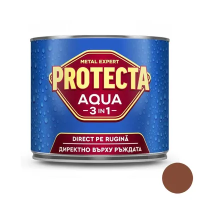 Акрилна боя Orgahim 3 в 1 на водна основа 0.5 л, медна, RAL 8004, Protecta 3in1 Aqua