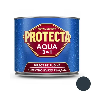 Акрилна боя Orgahim 3 в 1 на водна основа 0.5 л, синьо-сива, RAL 5008, Protecta 3in1 Aqua