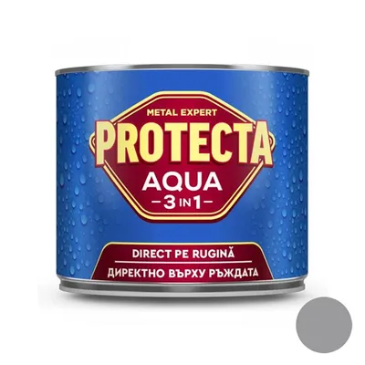 Акрилна боя Orgahim 3 в 1 на водна основа 0.5 л, сива, RAL 7004, Protecta 3in1 Aqua