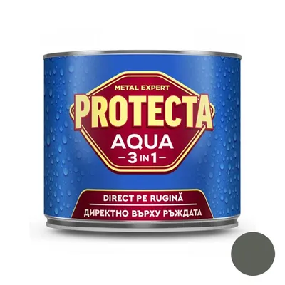 Акрилна боя Orgahim 3 в 1 на водна основа 0.5 л, зелено-сива, RAL 7009, Protecta 3in1 Aqua