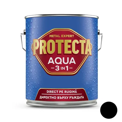 Акрилна боя Orgahim 3 в 1 на водна основа  2.5 л, черна, RAL 9004, Protecta 3in1 Aqua
