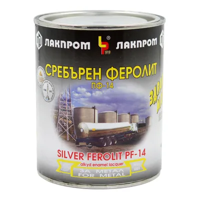Алкидна боя Lackprom за дърво и метал  0.7 л, сребърен феролит, PF-14