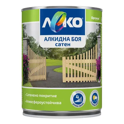 Алкидна боя Orgahim за дърво и метал  сатен, 0.65 л, бяла, Leko