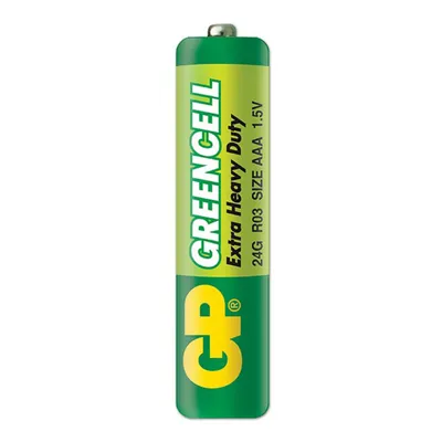 Батерия GP кръгла цинкова  1.5 V, AAA/LR03, Greencell GP 24G