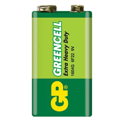 Батерия GP правоъгълна цинкова  9 V, Greencell GP 1604G
