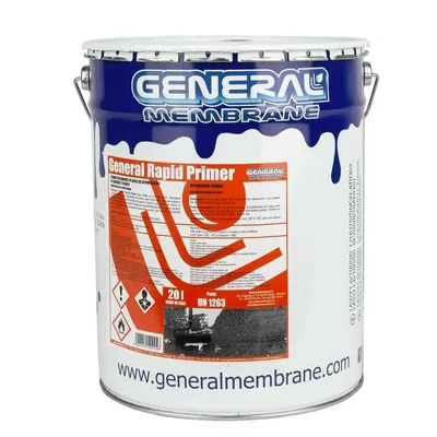 Битумен грунд General Membrane на бензинова основа  20 кг, черен, Eco Primer Rapid