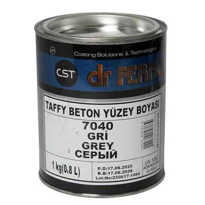Боя CST за бетон  1 кг, сива, RAL 7040, Dr.Decor Taffy
