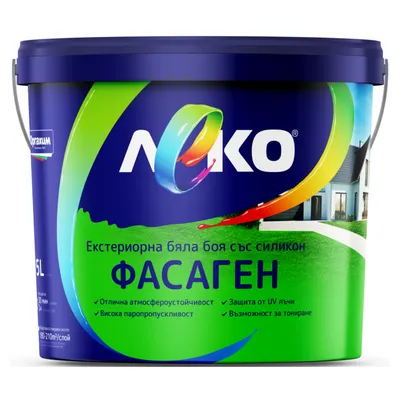 Фасадна боя Orgahim силиконова  25 кг, бяла, Leko Fasagen