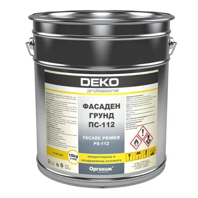 Грунд за фасадни мазилки Orgahim акрилен  3.5 кг, безцветен, Deko PS-112