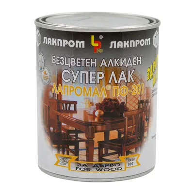 Лак алкиден Lackprom подов безоловен безоловен подов 0.7 л, безцветен, Lapromal PF-201