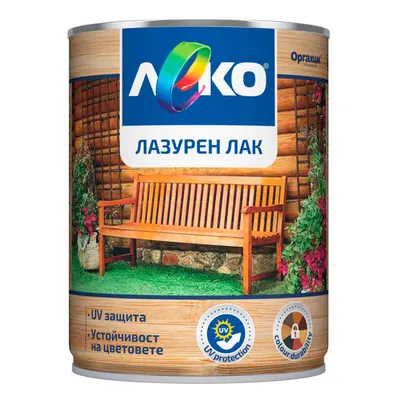 Лак алкиден Orgahim лазурен  0.65 л, ебонит, Leko Lazuren
