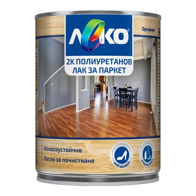 Лак полиуретанов Orgahim за паркет  0.65 л, гланц, Leko Parquet