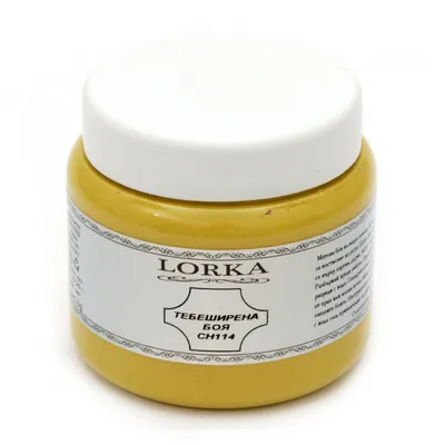 Тебеширена боя Lorka на водна основа  0.2 л, златиста охра, CH114