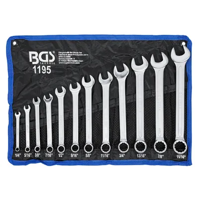 Звездогаечен ключ BGS 6-стен/звезда инчов комплект 1/4" - 15/16 ", 12 бр., DIN3113
