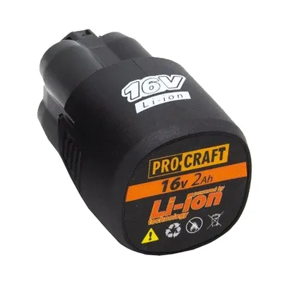Акумулаторна батерия Procraft Li-Ion за електроинструменти  16 V, 2 Ah, 16/2