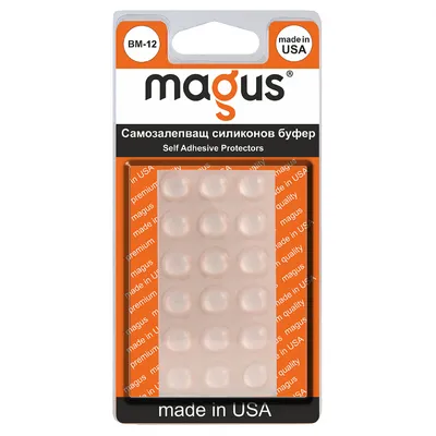 Буфер универсален Magus самозалепващ се  прозрачен, 18 бр., BM-12