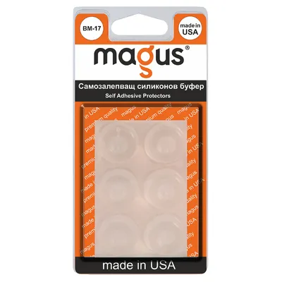 Буфер универсален Magus самозалепващ се  прозрачен, 6 бр., BM-17