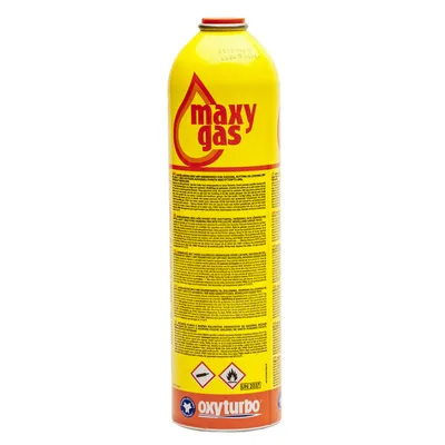 Флакон Oxyturbo с пропан-бутан с клапан  7/16", 350 г, 610 мл, Maxy Gas