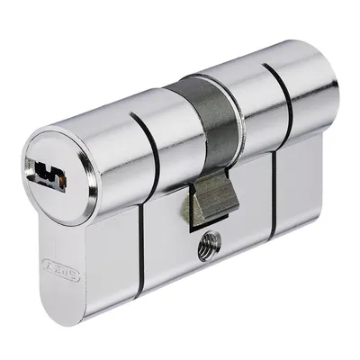 Ключалка секретна ABUS симетрична ямкова с 5 ключа 40/50 DIN, никел, D6PS N 40/50 B