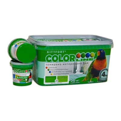 Латексова боя Kittfort цветна  4 кг, алое вера 20, Colorline