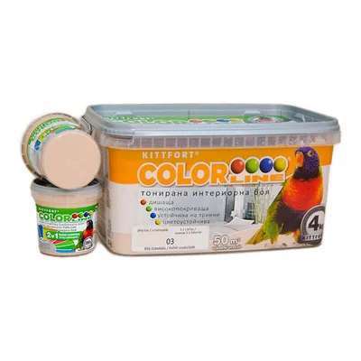 Латексова боя Kittfort цветна  4 кг, бял шоколад 03, Colorline