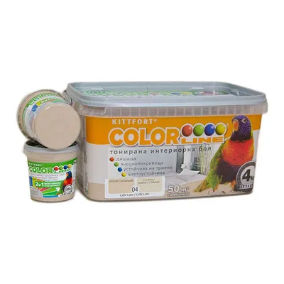 Латексова боя Kittfort цветна  4 кг, кафе лате 04, Colorline