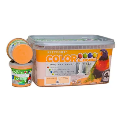 Латексова боя Kittfort цветна  4 кг, кайсия 07, Colorline