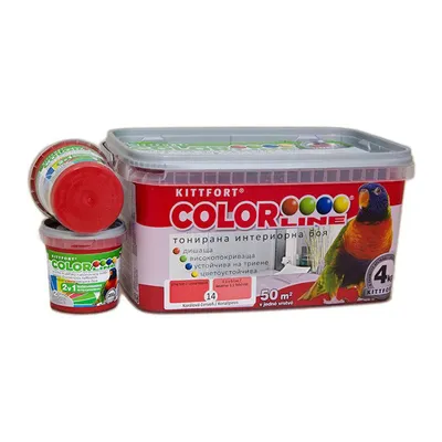Латексова боя Kittfort цветна 4 кг, кораловочервена 14, Colorline
