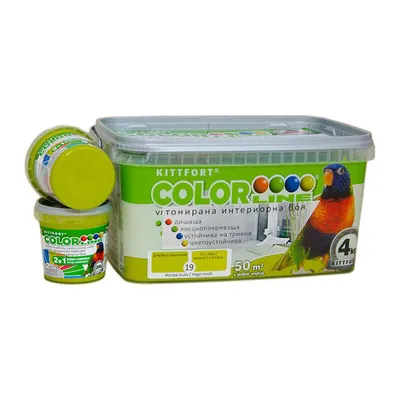 Латексова боя Kittfort цветна 4 кг, планинска ливада 19, Colorline
