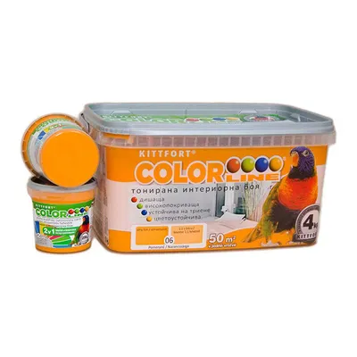 Латексова боя Kittfort цветна  4 кг, портокал 06, Colorline