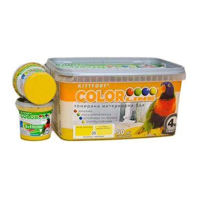 Латексова боя Kittfort цветна  4 кг, слънчоглед 05, Colorline