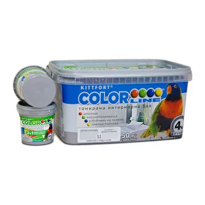 Латексова боя Kittfort цветна 4 кг, светлосива 11, Colorline