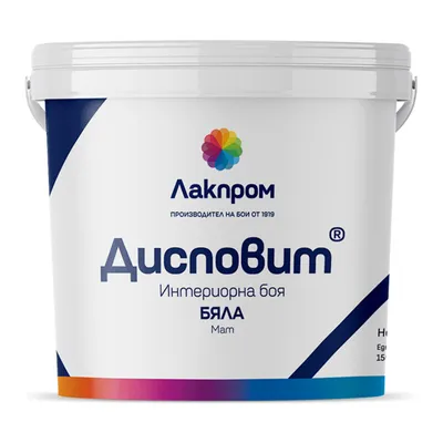 Латексова боя Lackprom паропропусклива  8 кг, бяла, Dispovit