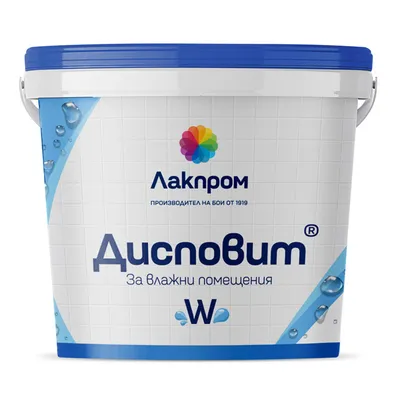Латексова боя Lackprom за влажни помещения  8 кг, бяла, Dispovit W