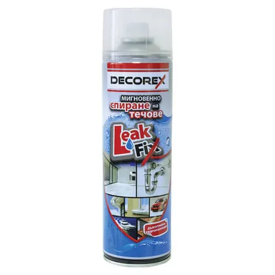 Спрей уплътняващ Decorex за спиране на течове  0.396 кг, безцветен, Leak Fix