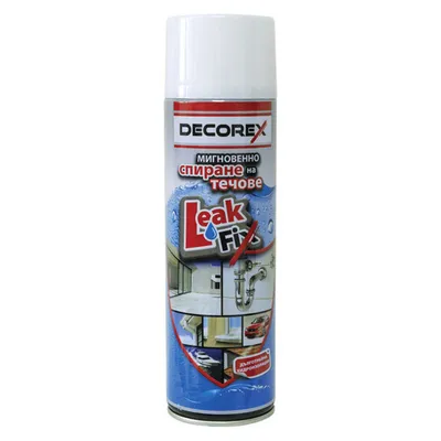 Спрей уплътняващ Decorex за спиране на течове  0.396 кг, бял, Leak Fix
