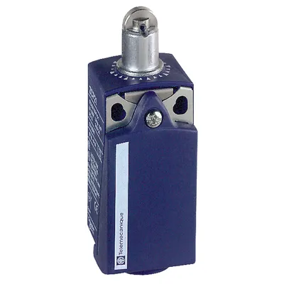 Краен изключвател Telemecanique с метално бутало и ролка  10 A, 230 V, 1 NC+1 NO, OsiSense XCKP Standard