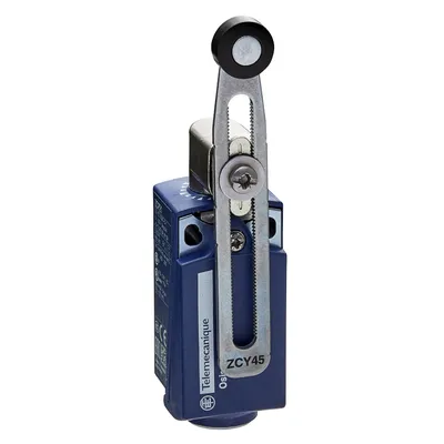 Краен изключвател Telemecanique с регулируем ролков лост 10 A, 230 V, 1 NC+1 NO, OsiSense XCKP Standard