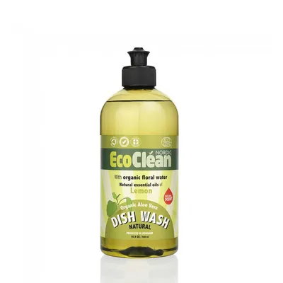 Преперат за миене Eco Clean Nordic на съдове с аромат на лимон  0.5 л, Eco Clean