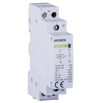 Реле Noark инсталационно 20 A, 230 V, AC, 2 NO, Ex9CH20
