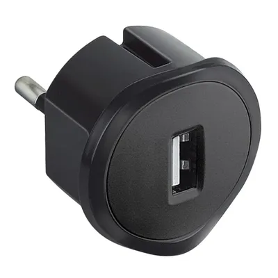 Адаптор от 220 V към USB Legrand едногнездов  черен