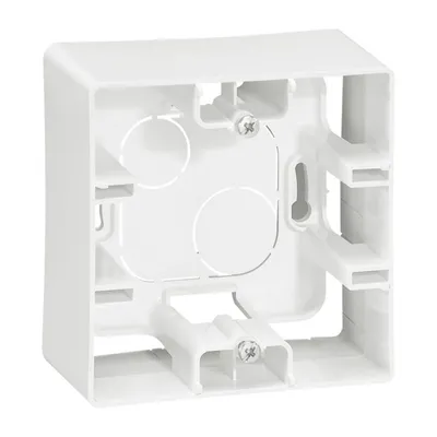 Конзолна кутия Legrand за електроинсталации  открит монтаж, 88.5x88.5x40 мм, 21 IP, бяла, Niloe